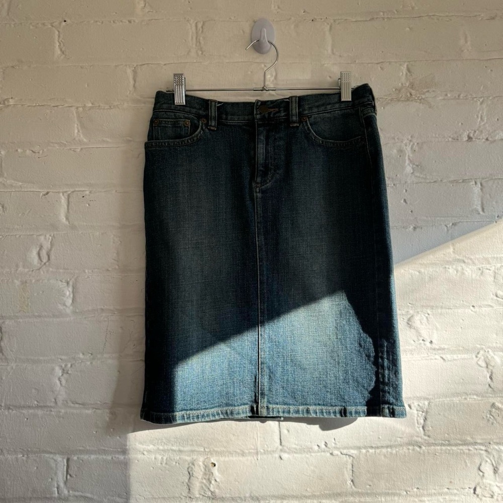 Vintage Y2K Ralph Lauren Midi Denim Skirt - Picture 6 of 6